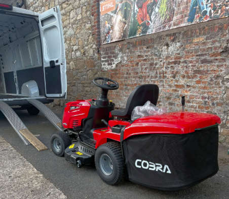 Cobra Lawnmower for delivery