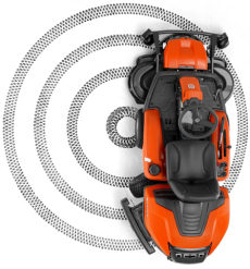 Husqvarna R318 rider lawnmower cutting circle